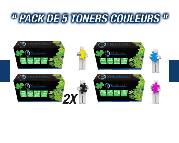 Pack de Cinq Toner cartouche d...